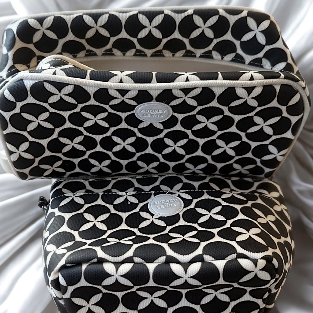 Audrey Lewis Black and White Floral Bags